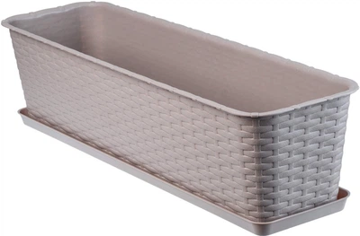 Skrzynia balkonowa Kadax Frette 60 cm Karmelowa (K2875)