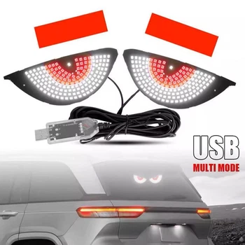 Светодиодная подсветка Глаза дьявола для авто Y-8 White+Red Led дисплей на заднее стекло в машину
