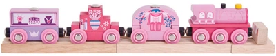 Drewniana kolejka Bigjigs Rail Pociąg księżniczki (0691621094518)