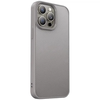Чохол TPU Carbon Protective with Magsafe для iPhone 15 Pro Max (Айфон 15 про макс) Grey