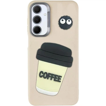Чехол Накладка CaseIT Leather Toys для Samsung Galaxy S25 FE Coffee / Sand