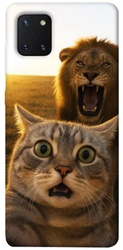 TPU чехол Demsky Shocked cat and lion для Samsung Galaxy Note 10 Lite (A81)