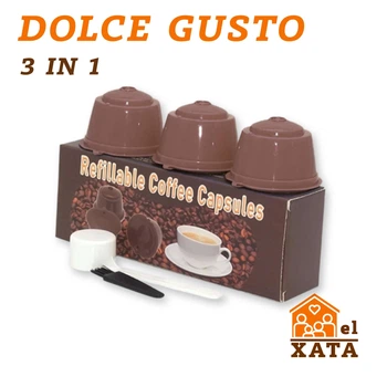 Багаторазові капсули Dolce Gusto з харчового пластику набір 3 шт, коричневі