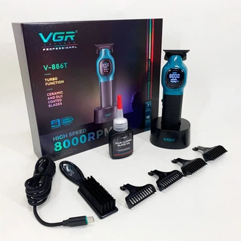 Триммер для стрижки волос VGR V-886T синий 8000RPM
