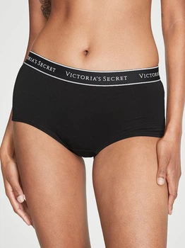 Трусики шорти жіночі бавовняні Victoria's Secret 81422967 XL Чорні (1159847983)