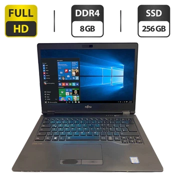 Ноутбук Б-класс Fujitsu LifeBook U748 / 14" (1920x1080) IPS / Intel Core i5-7200U (2 (4) ядра по 2.5 - 3.1 GHz) / 8 GB DDR4 / 256 GB SSD / Intel HD Graphics 620 / WebCam б/у