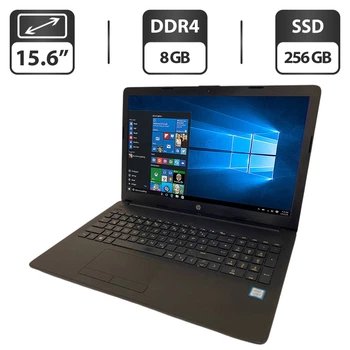 Ноутбук Б-класс НР 15 da1xxx / 15.6" (1366x768) TN / Intel Core i5-8265U (4 (8) ядра по 1.6 - 3.9 GHz) / 8 GB DDR4 / 256 GB SSD / Intel UHD Graphics / WebCam б/у