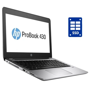 Ультрабук Б-класс HP ProBook 430 G4 / 13.3" (1366x768) TN / Intel Core i3-7100U (2 (4) ядра по 2.4 GHz) / 8 GB DDR4 / 160 GB SSD / Intel HD Graphics 620 / WebCam / Win 10 Pro б/у