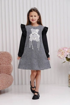 Сукня святкова Rozzi Girls Ведмедик 104 см чорний, білий