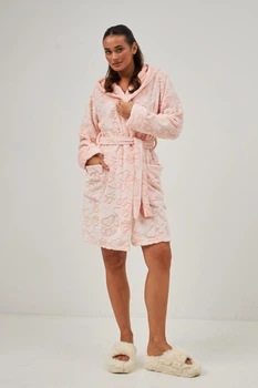 Халат BARWA garments 0227 L лапки на персиковому (2110002273956)