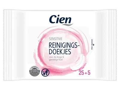 Салфетки для очищения лица Cien Sensetive для чувствительной кожи 30 шт.