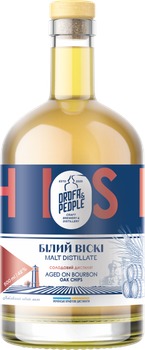 БІЛИЙ ВІСКІ Aged on Bourbon Oak Chips Солод.дист, витриманий на щепі,з бочки з-під бурбону.0,2л 42%.