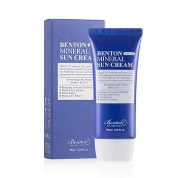 Сонцезахисний крем на мінеральній основі Benton Skin Fit Mineral Sun Cream SPF50 50 мл