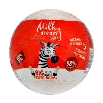 Дитяча бомба для ванн Milky Dream Kids Big Зебра Roby 190 г