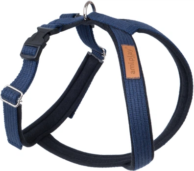 Шлейки для собак Amiplay Cotton Grand Soft S Темно-сині (5907563231092)