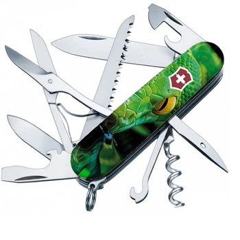 Ніж складаний, мультитул Victorinox Huntsman Zodiac (91мм, 17 функцій), зелена змія 1.3713.3.Z4310pk