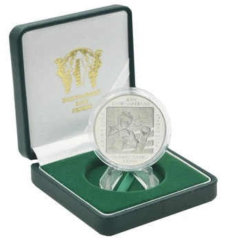 Монета Украина 10 гривен 2003 Серебро Proof Бокс - XXVIII летние Олимпийские игры в Афинах 2004 Без сертификата