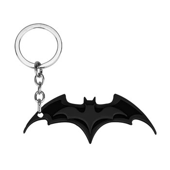 Креативный брелок с летучей мышью "Бэтмен / Batman / Marvel" Брелок металлический для ключей, сумок, рюкзаков Черный