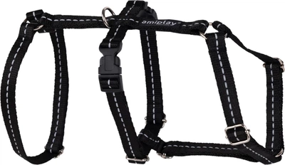 Шлейки для собак Amiplay Reflective Safety S Чорні (5907563306455)