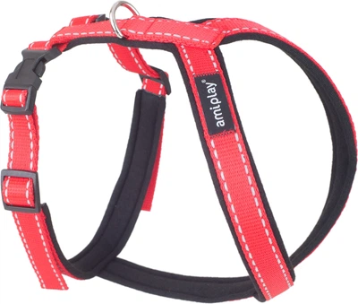 Шлейки для собак Amiplay Reflective Grand Soft XS Червоні (5907563226197)