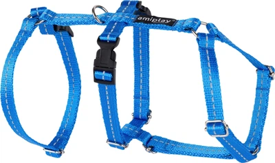 Шлейки для собак Amiplay Reflective Safety M Сині (5907563306516)