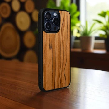 Накладка SkinBacker Wood для Apple iPhone 15 Pro Max Римская оливка (80145)