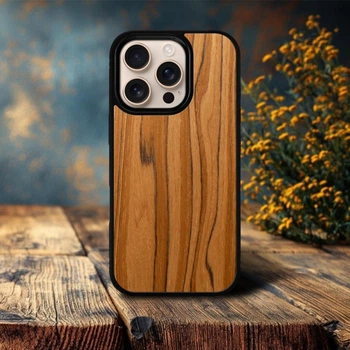 Накладка SkinBacker Wood для Apple iPhone 16 Pro Римская оливка (80155)