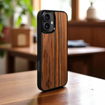 Накладка SkinBacker Wood для Apple iPhone 16 Plus Палисандр (80150)