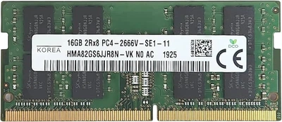 Оперативна пам'ять Hynix SODIMM DDR4-2666 16384MB PC4-21300 (HMA82GS6JJR8N-VK)