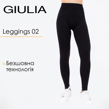 Безшовні легінси жіночі з мікрофібри Giulia LEGGINGS 02 S/M Black-nero, Жіночі лосини