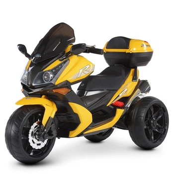 Дитячий електромотоцикл 2 колісний 70W Bambi M 4852EL (Жовтий)
