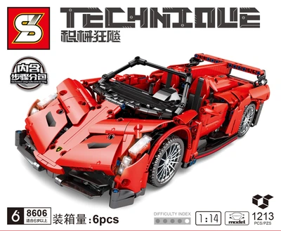 Конструктор Technique 8606 машина Lamborghini, масштаб 1:14, 1213 деталей