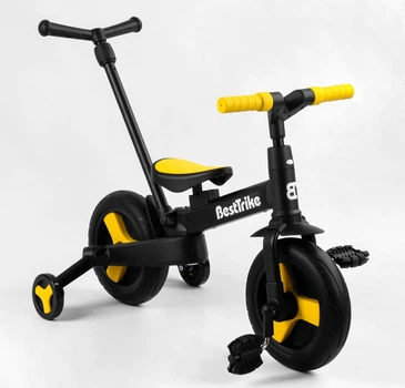 Детский велосипед-трансформер 4 в 1 Best Trike со сьемными педалями (Желтый)