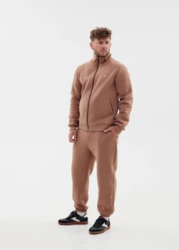 Чоловічий спортивний костюм на флісі на змійці Kindamor Arctic коричневий M