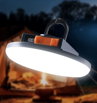 USB LED Лампа кемпінговий ліхтар з повербанком (Power bank) на 7200 мАг