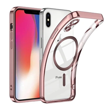 Чехол Fiji Chrome для Apple iPhone XS с MagSafe и защитой камер Rose Gold