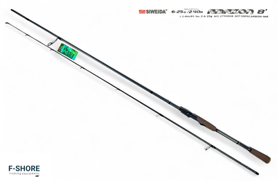 Спиннинг карбоновый для хищной рыбы Siweida Amazon 6-25g 2.4 m (2750808)
