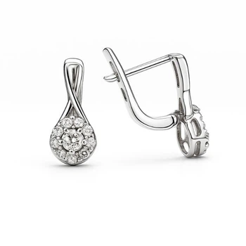 Сережки срібні фантазія з розсипом Silver Style (24201.30 sku:2300104018443)