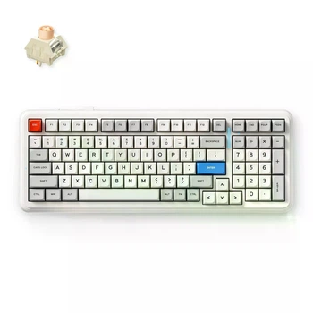 Механічна бездротова (Bluetooth + 2,4G) клавіатура з HOT SWAP MCHOSE K99 V2, 99keys, RGB, Win/Mac OS, УКР/АНГЛ, Retro White (MC-K99V2-11)