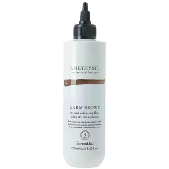 Покрасочный флюид теплый коричневый Warm Brown Blonde Farmavita Amethyste Instant Colouring Fluid 250 мл