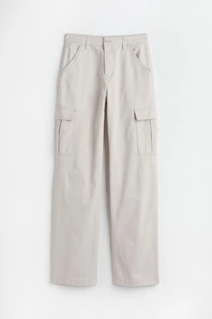 Жіночі штани H&M 207225-4 36(165/68) світло-бежевий 2072250003