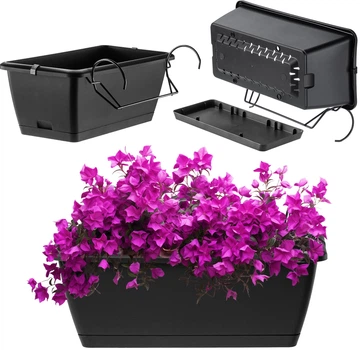 Квітковий горщик Kadax Perama 40 см Антрацит (K8436)