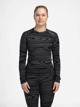 Термокофта женская зимняя Aclima WarmWool 110045 S Черная с серым (7034041123117)