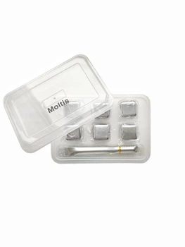 Кубики для віскі та інших напоїв Moltis металеві Срібло + щипці Whiskey Stones SILVER 6 шт