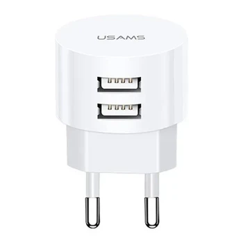 Мережевий Зарядний Пристрій 2USB Usams T20 US-CC080 2.1A White