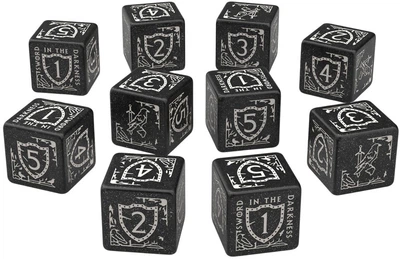 Zestaw uniwersalnych kości do gier Q-Workshop D6 Gra o Tron Nocna Straż D6 10 szt (5907699497768)