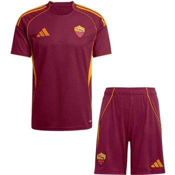Футбольная форма Рома (Roma) 2025-2026 домашняя бордово-оранжевая M F0387