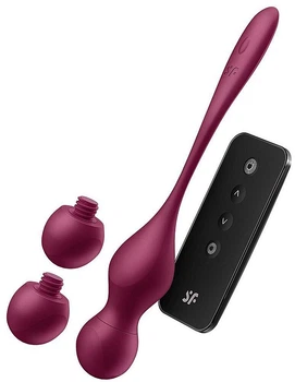 Вагінальні кульки Satisfyer Love Birds Vary App Бордовий (4061504002989)