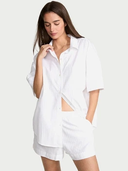 Піжама (сорочка + шорти) жіноча великих розмірів Victoria's Secret 837963313 2XL Біла (1159849847)