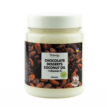 Рафінована кокосова олія Top Beauty Chocolate Desserts Coconut + vitamin E шоколадний десерт 250 мл